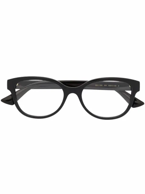 Gucci Eyewear round-frame logo-plaque glasses