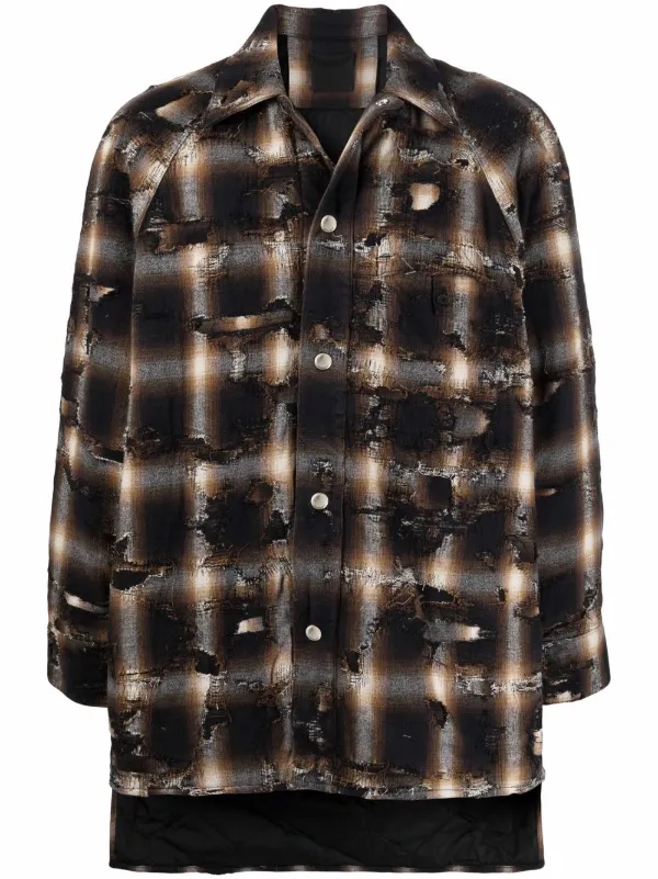 Givenchy Abrigo Asimétrico Con Cuadros Estampados - Farfetch