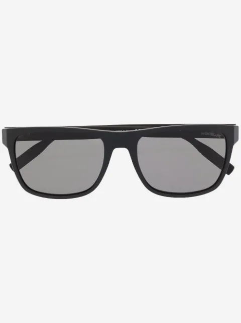 Montblanc logo square tinted sunglasses
