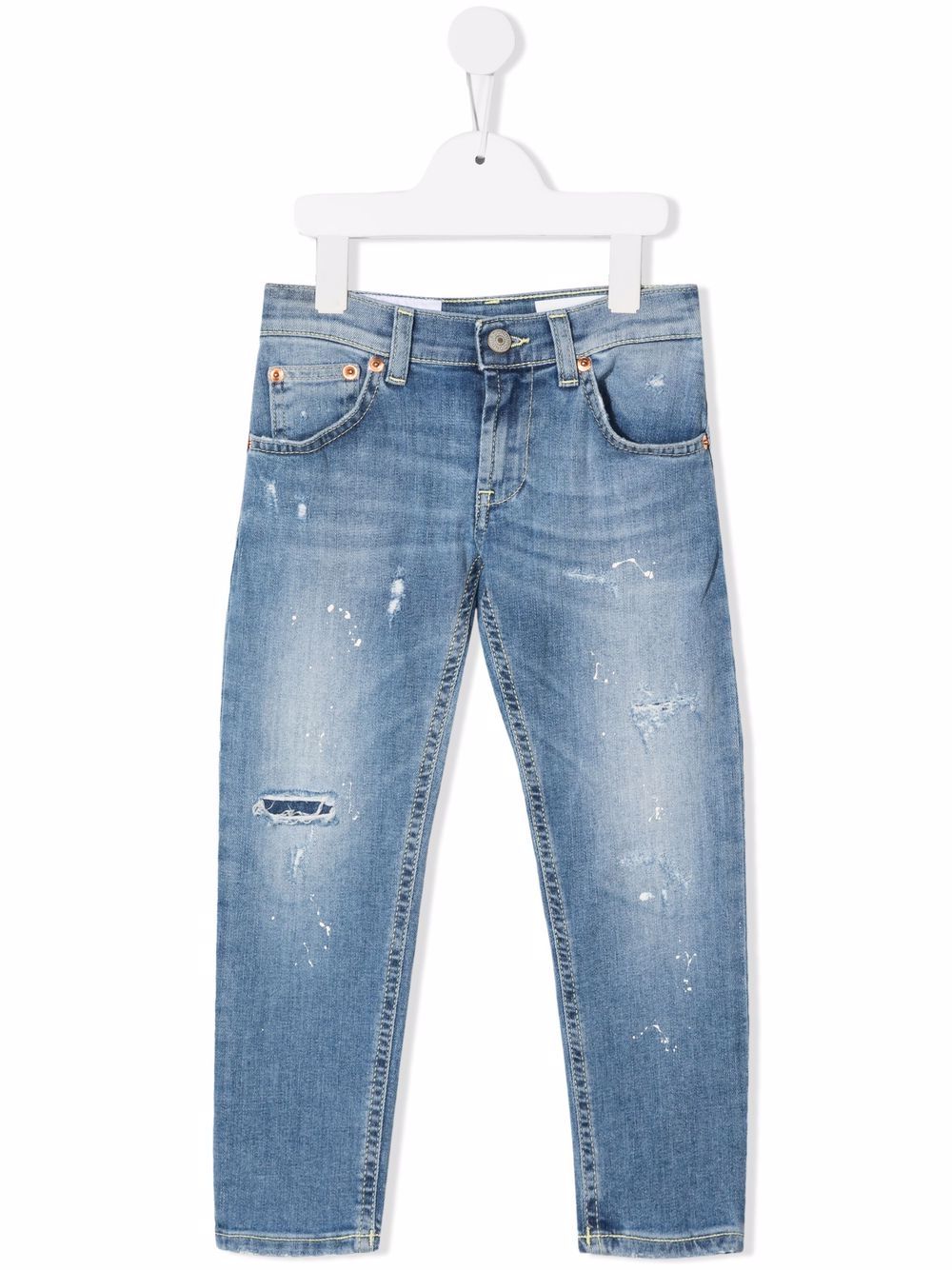 Image 1 of DONDUP KIDS mid-rise slim-cut jeans