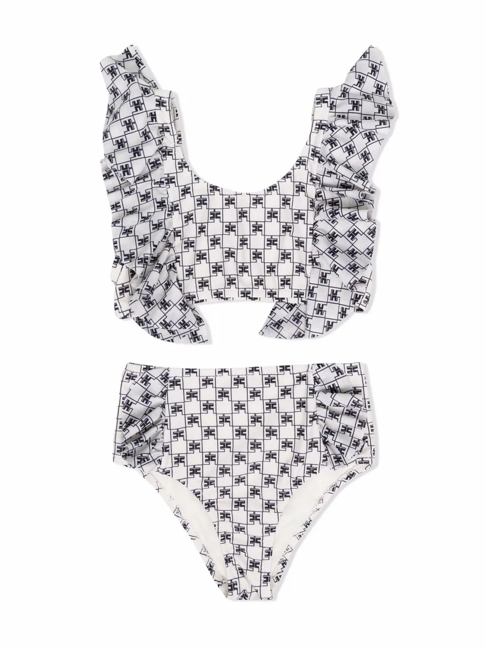 

Elisabetta Franchi La Mia Bambina bikini con logo estampado - Neutro