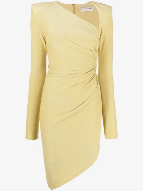 Alexandre Vauthier metallic-sheen asymmetric fitted dress