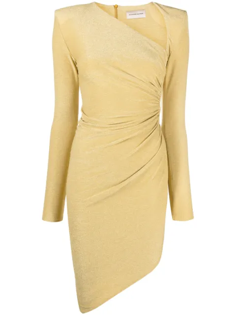 Alexandre Vauthier metallic-sheen asymmetric fitted dress