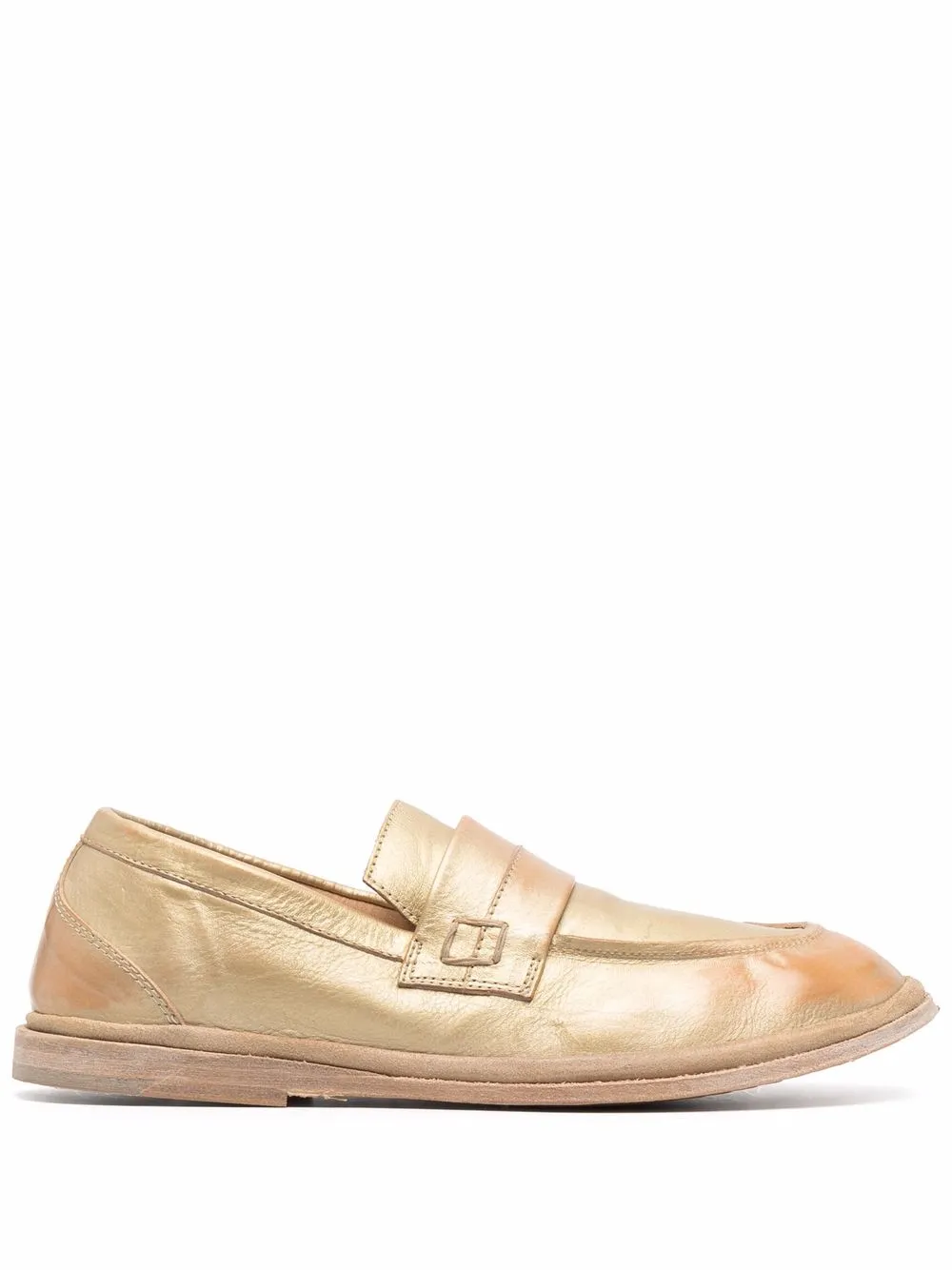 

Moma leather slip on loafers - Gold