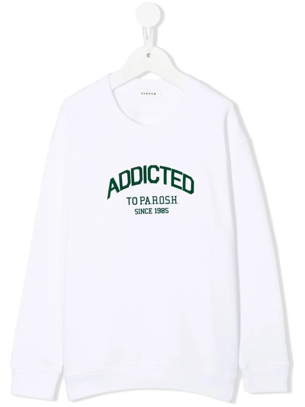 

P.A.R.O.S.H. logo-print cotton sweatshirt - White