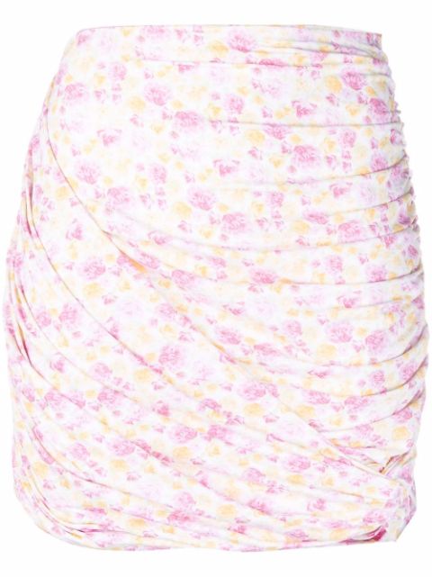 Magda Butrym floral-print ruched mini skirt