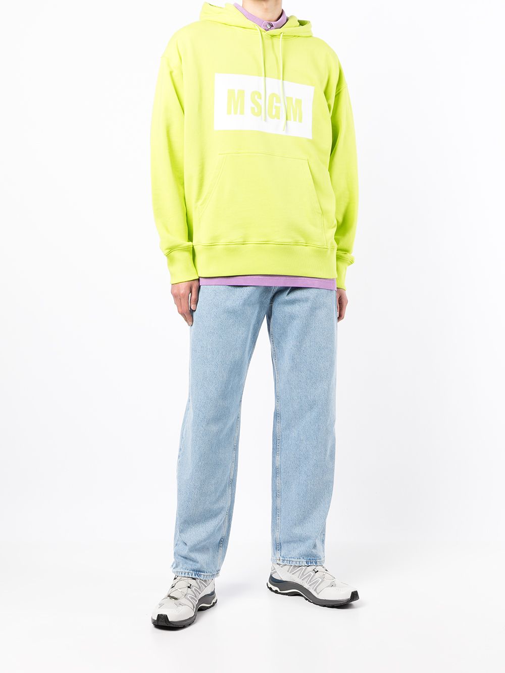 MSGM Hoodie met logoprint - Groen