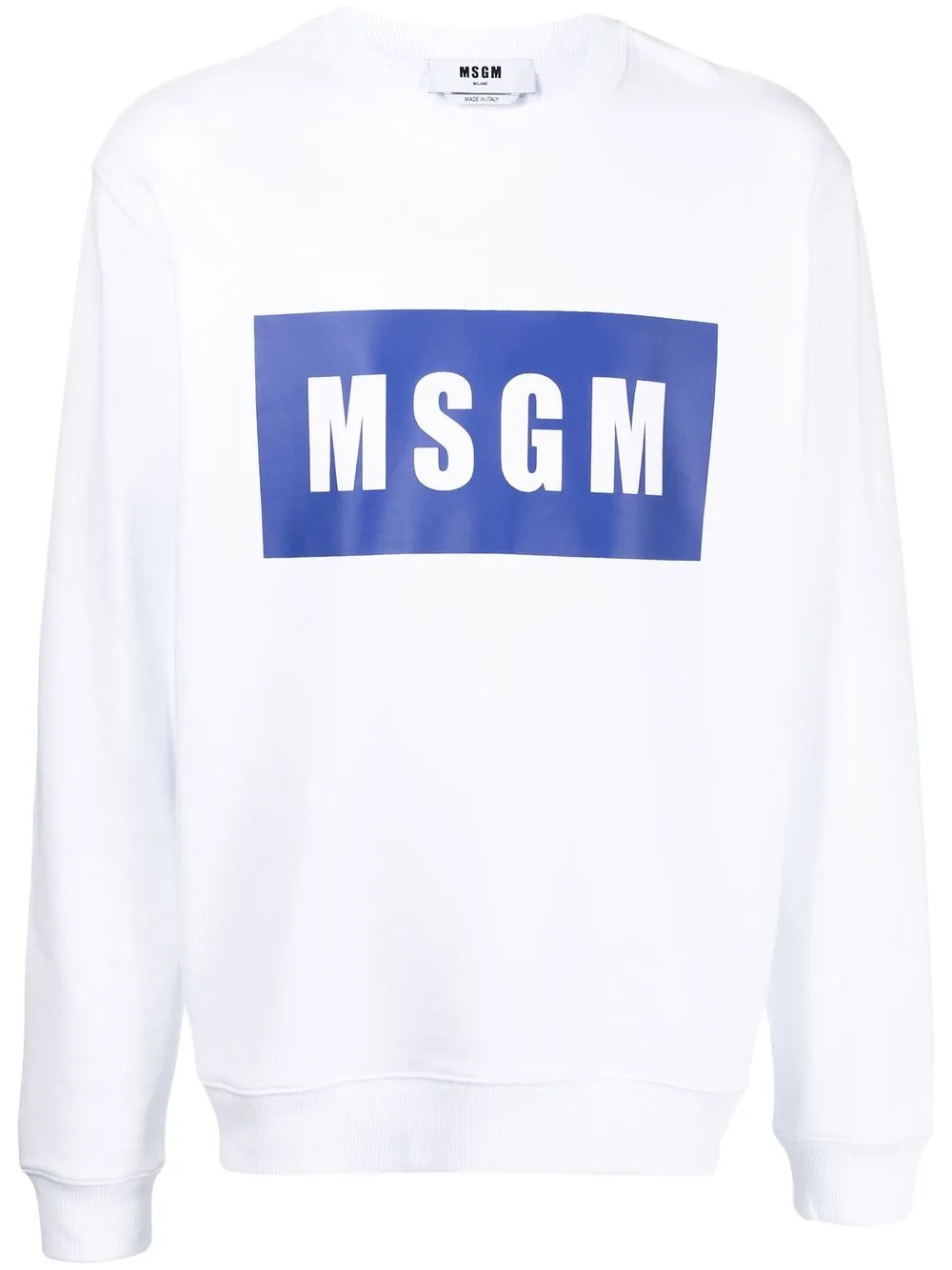 

MSGM sudadera con logo estampado - Blanco