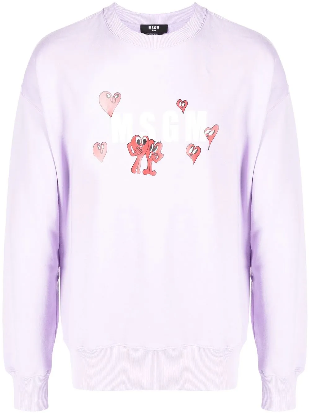 

MSGM sudadera con logo estampado - Morado