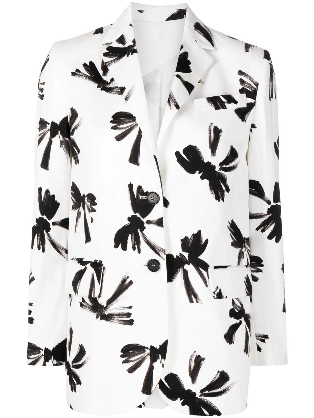 

MSGM abstract print blazer - White