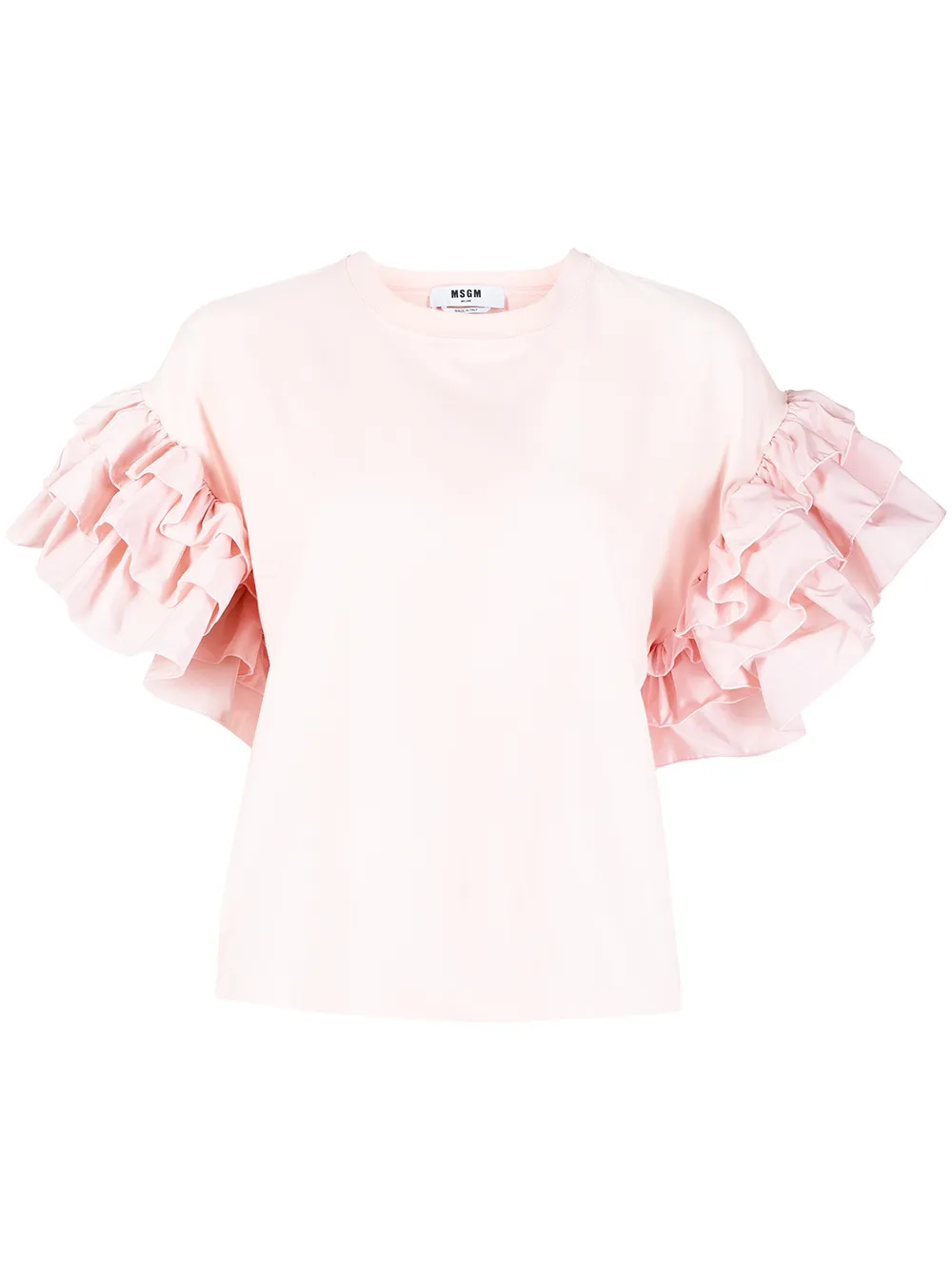 

MSGM playera con volantes - Rosado