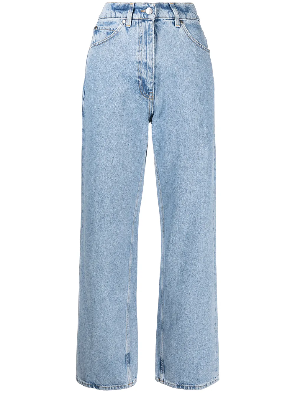 

MSGM jeans rectos con detalle de parche - Azul