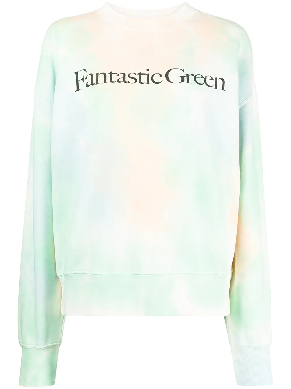 

MSGM sudadera con estampado tie-dye - Verde