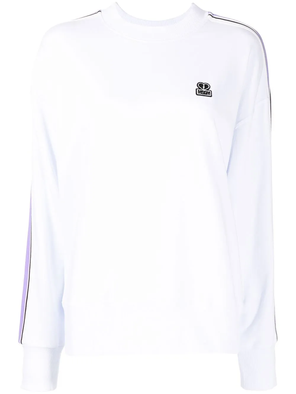 

MSGM sudadera con parche del logo - Blanco