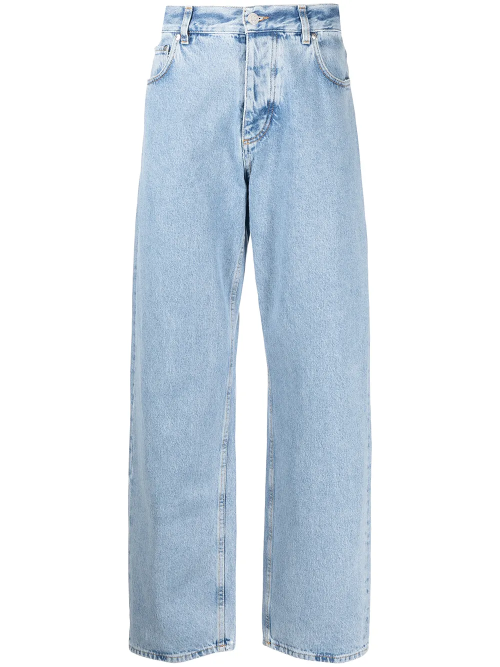 

MSGM jeans rectos con detalle de parche - Azul