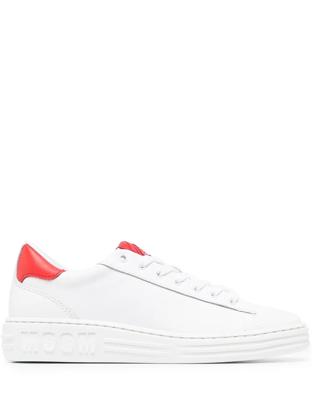 

MSGM tenis bajos con diseño de dos tonos - Rojo