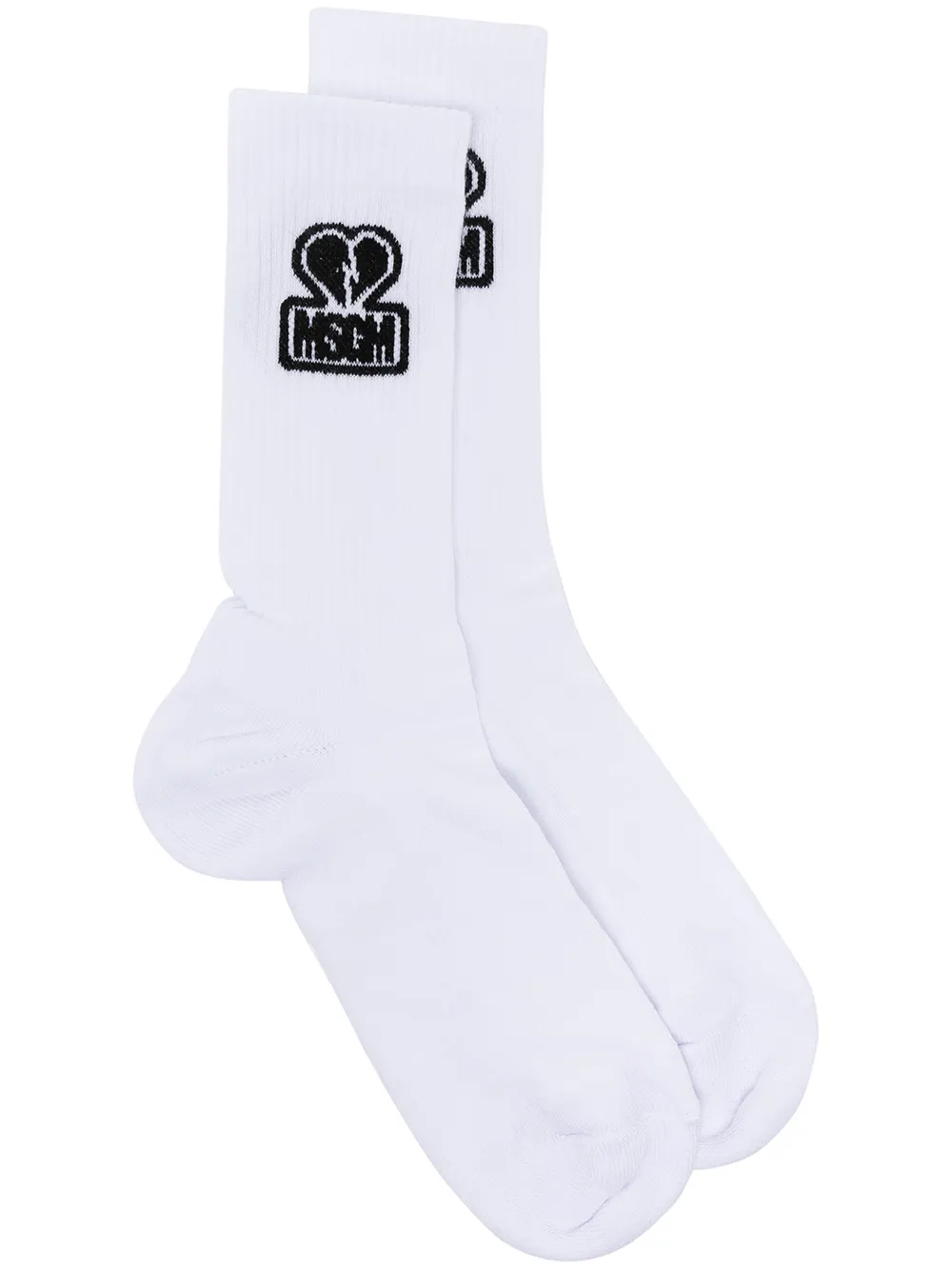 

MSGM calcetines tobilleros con logo - Blanco