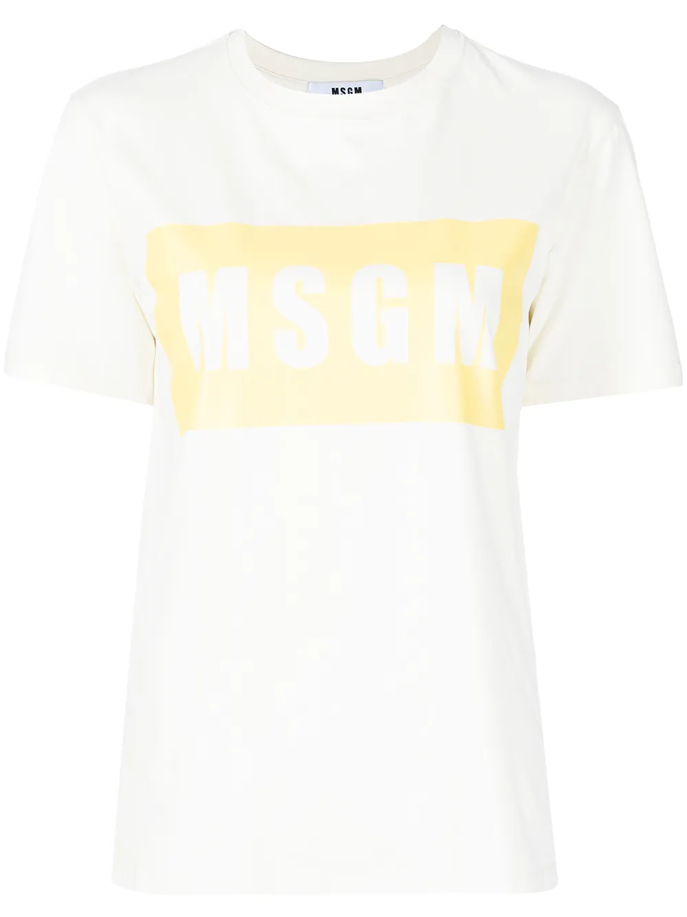 

MSGM playera con logo en el pecho - Amarillo