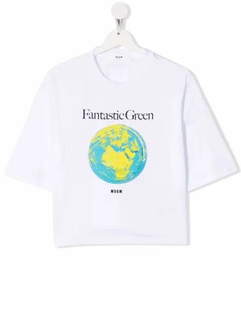 MSGM Kids t-shirt en coton à imprimé graphique 