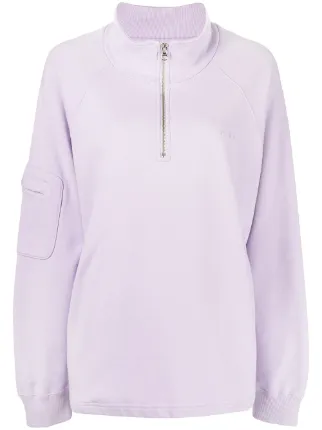 Zip front oversized discount high neck sweat