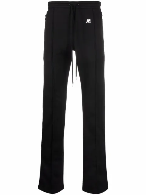 Courrèges logo-appliqué trousers