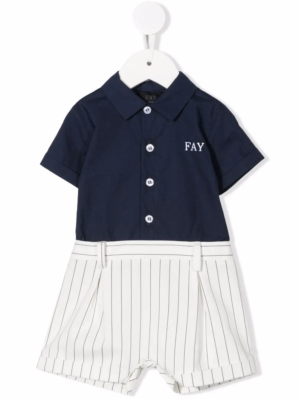 Fay Kids ромпер с вышитым логотипом