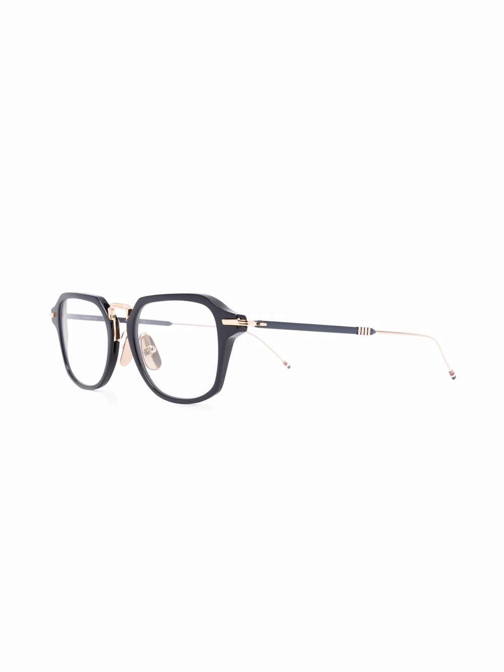 фото Thom browne eyewear очки в квадратной оправе с полосками 4-bar