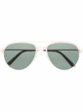 Cartier Eyewear Santos de Cartier pilot-frame sunglasses - Gold