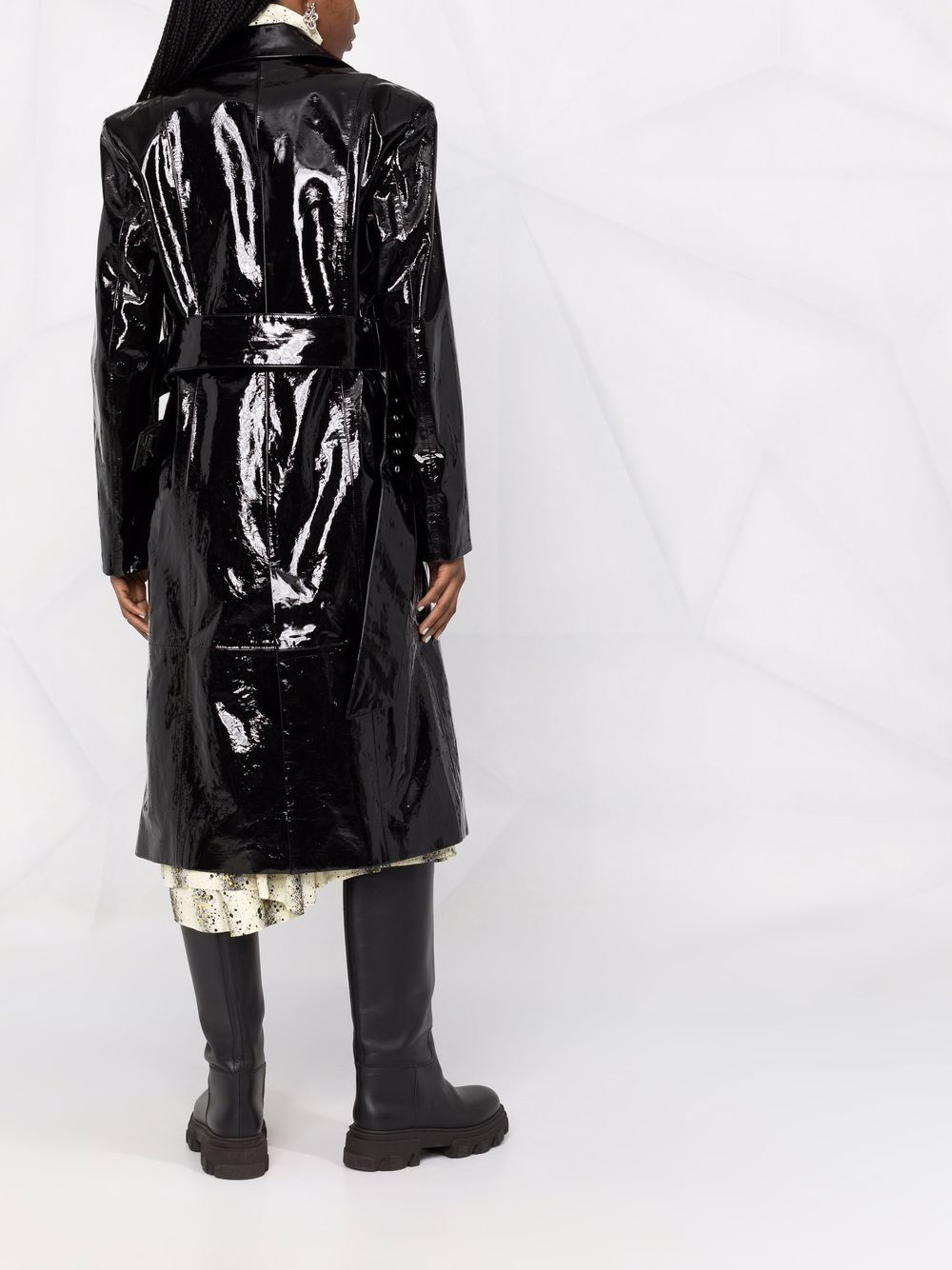 фото Drome patent leather belted trench coat