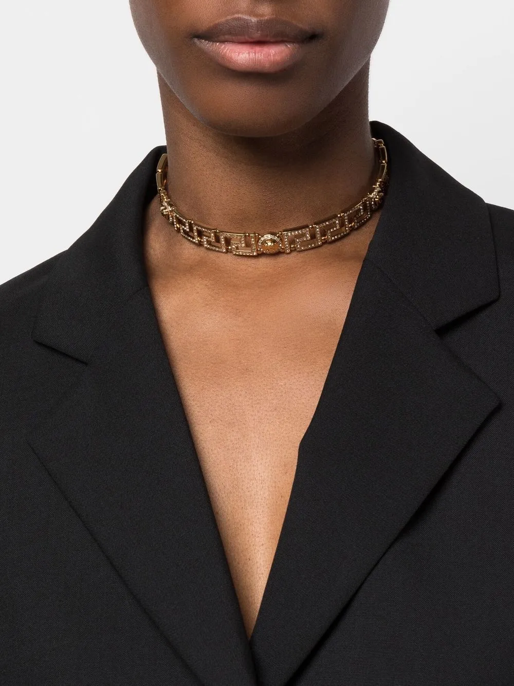 Versace gold store choker necklace