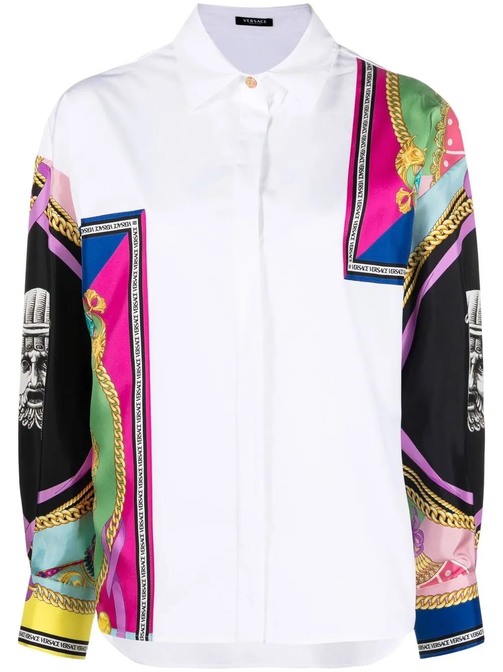 

Versace camisa con paneles - Blanco