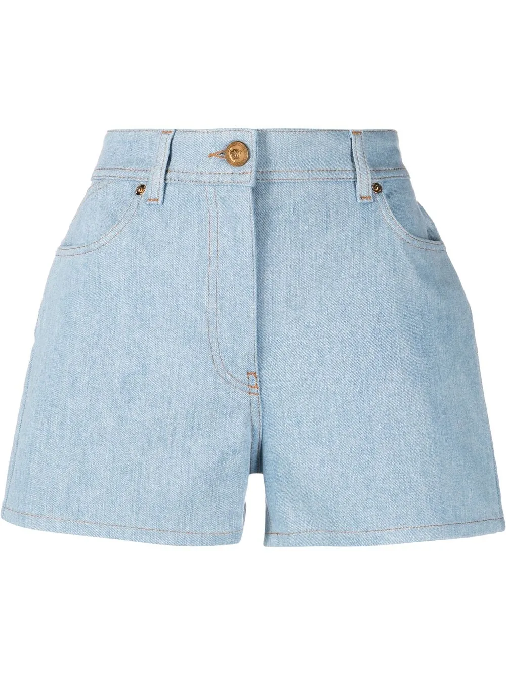 

Versace I Ventagli patchwork denim shorts - Blue