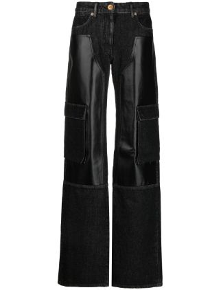 Versace Panelled wide-leg Jeans - Farfetch