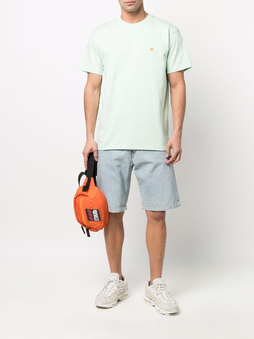 Carhartt WIP T-shirt met geborduurd logo - Groen