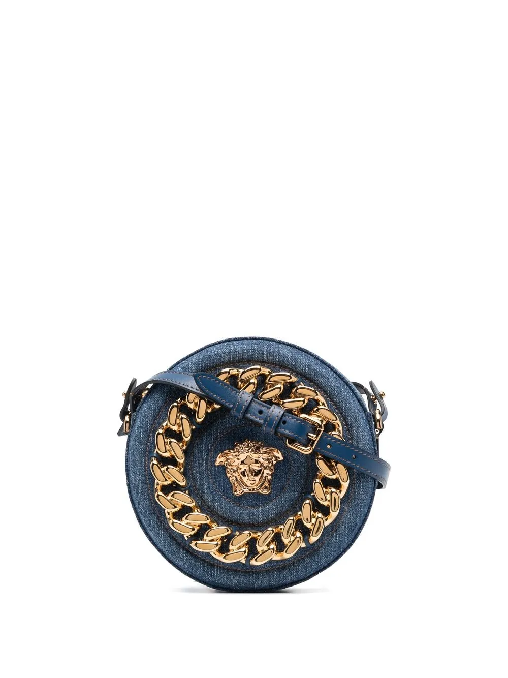 

Versace bolsa de hombro de mezclilla con placa Medusa Head - Azul