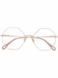 Chloé Eyewear geometric-frame glasses - Gold