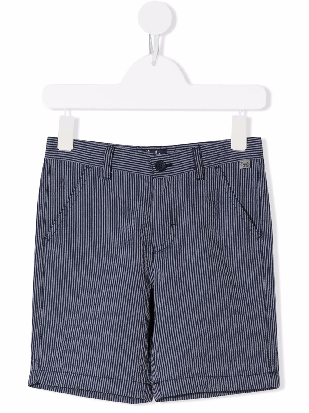 

Il Gufo shorts chino con estampado de rayas diplomáticas - Azul