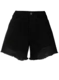 3x1 rip-detail denim shorts - Black