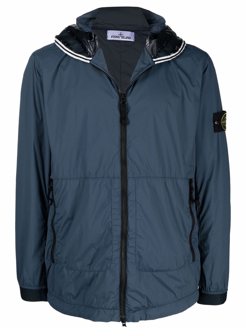 stone island logo patch jacket