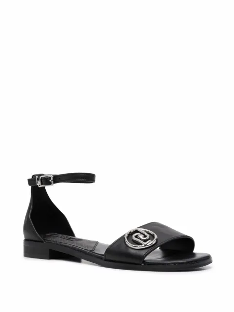 LIU JO Erin logo-plaque sandals SA2037P010222222 - 1