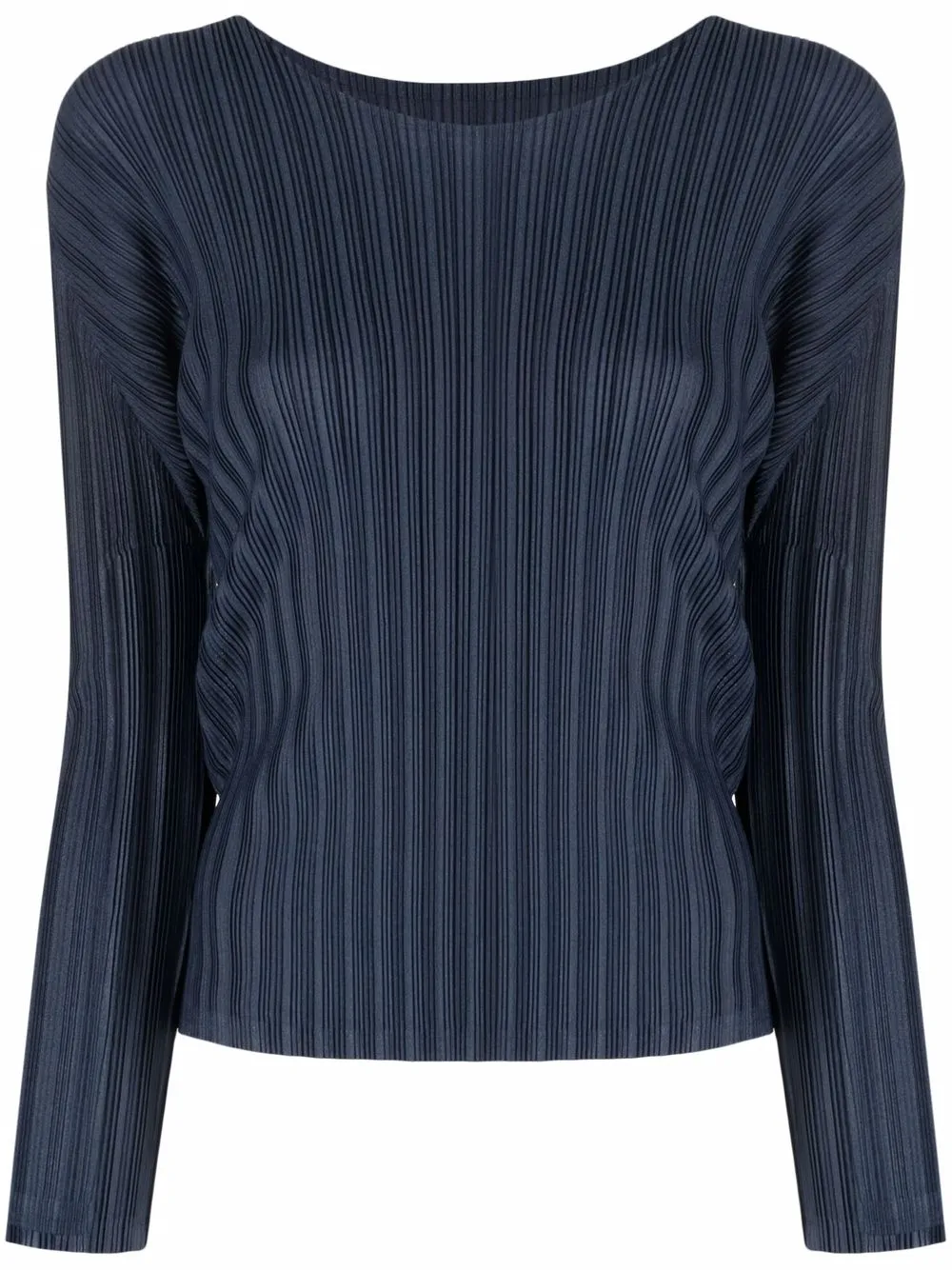 Pleats Please Issey Miyake long-sleeved plissé top
