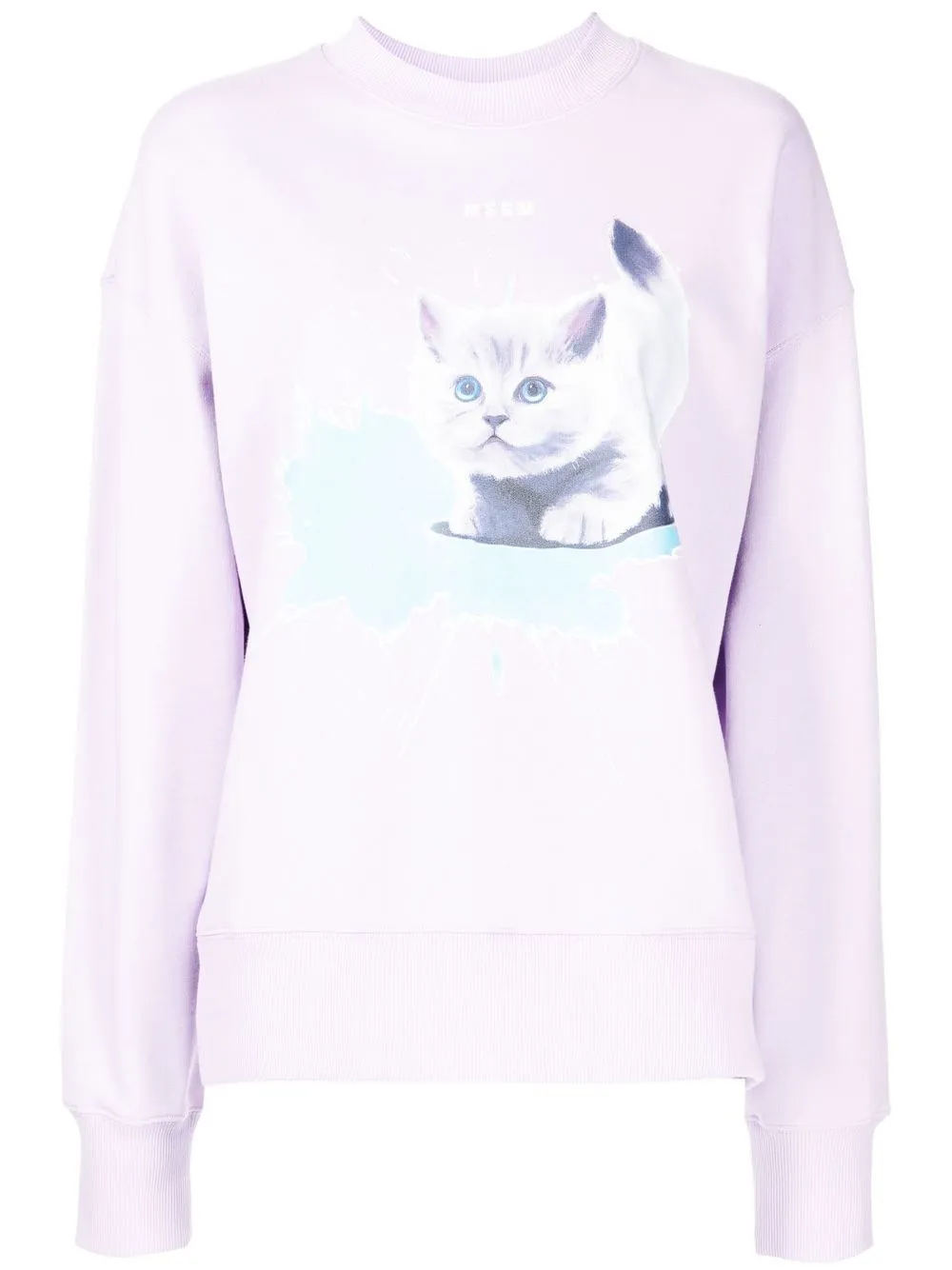 

MSGM sudadera con estampado de gato - Morado