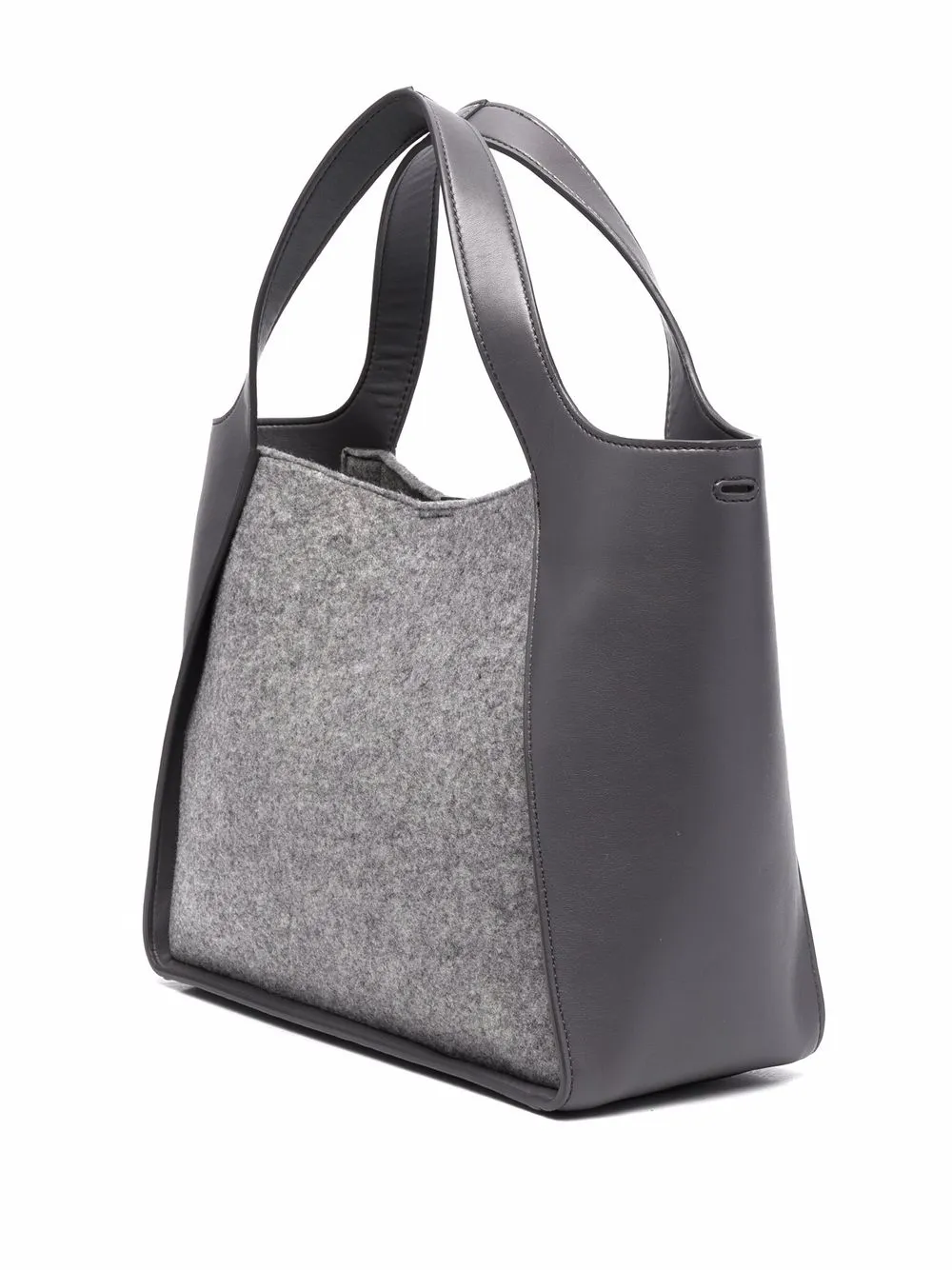 Stella Mccartney Stella Logo Felt Tote Bag In Grey