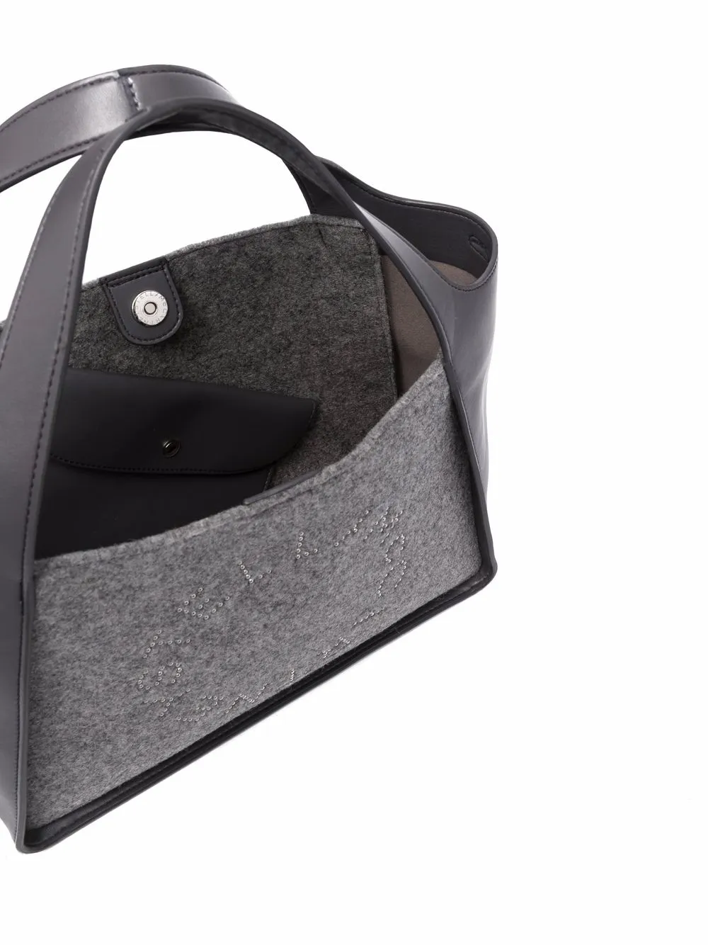 Stella Mccartney Stella Logo Felt Tote Bag In Grey