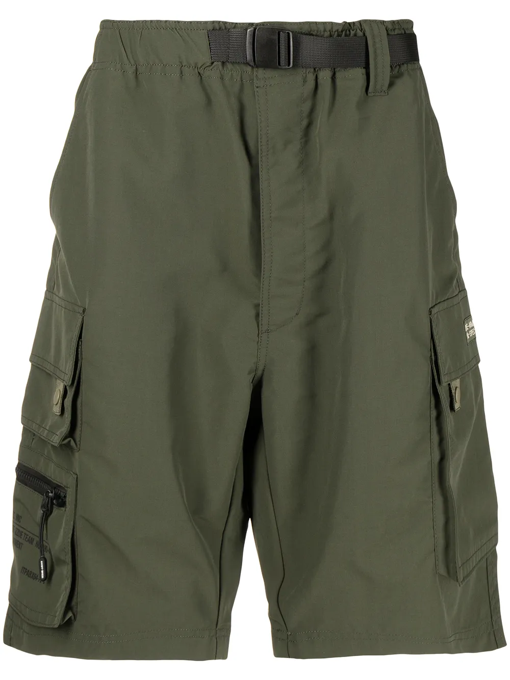 

izzue belted-waist shorts - Green