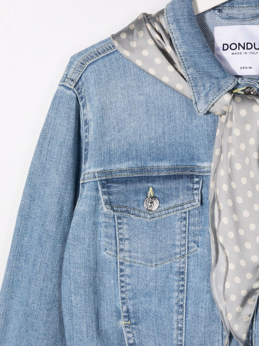 фото Dondup kids teen scarf-detail denim jacket