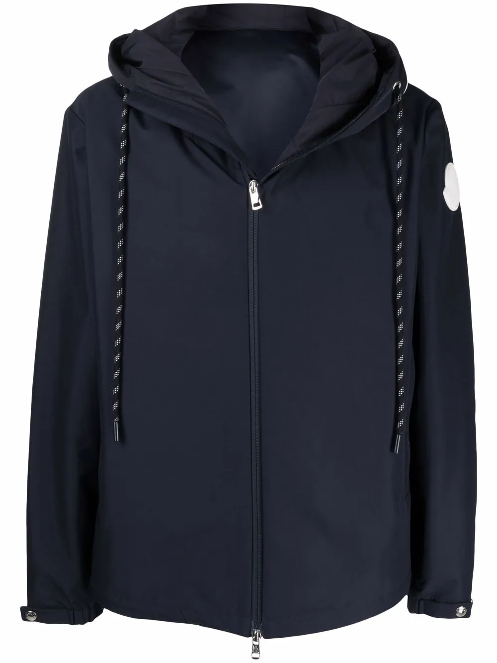 

Moncler chamarra con capucha y logo estampado - Azul