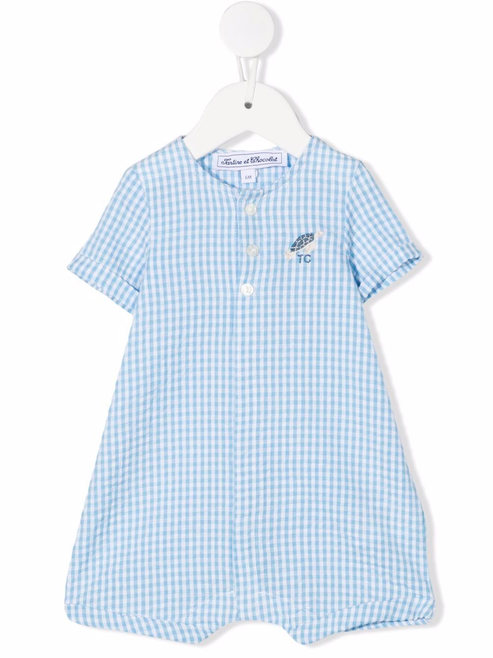 

Tartine Et Chocolat romper con estampado de cuadros gingham - Azul