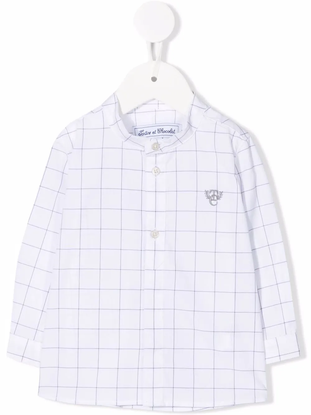 

Tartine Et Chocolat camisa con cuadrícula estampada - Blanco