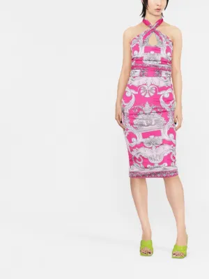 farfetch pink dress Dolce & Gabbana Tulle Midi Dress - Farfetch